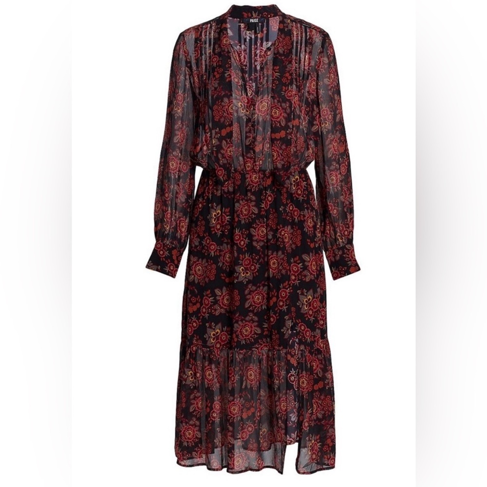 Paige Silk Koralina Midi Dress XS NWT